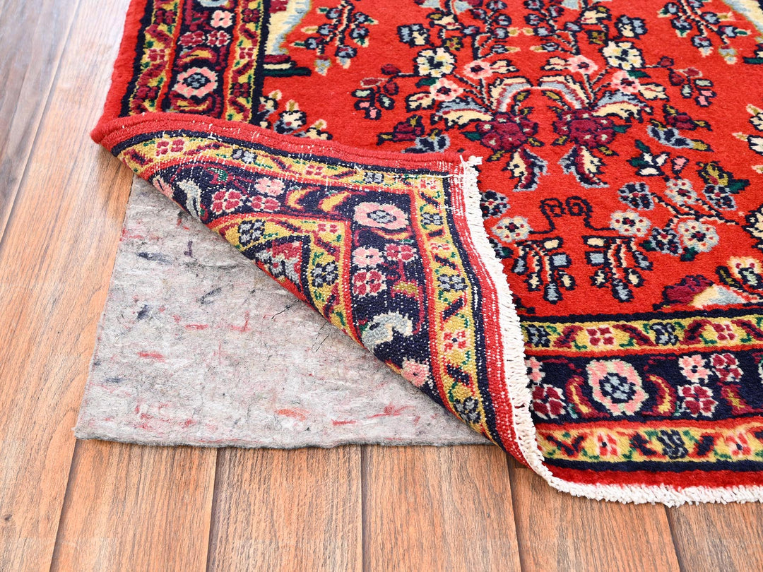 2'7" x 5'11" New Hand Knotted Red Wool Runner Oriental Rug - MOA1021874