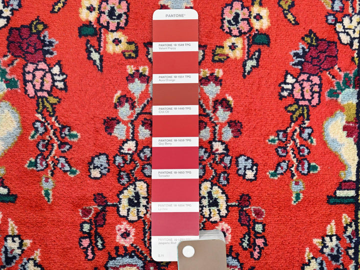 2'7" x 5'11" New Hand Knotted Red Wool Runner Oriental Rug - MOA1021874