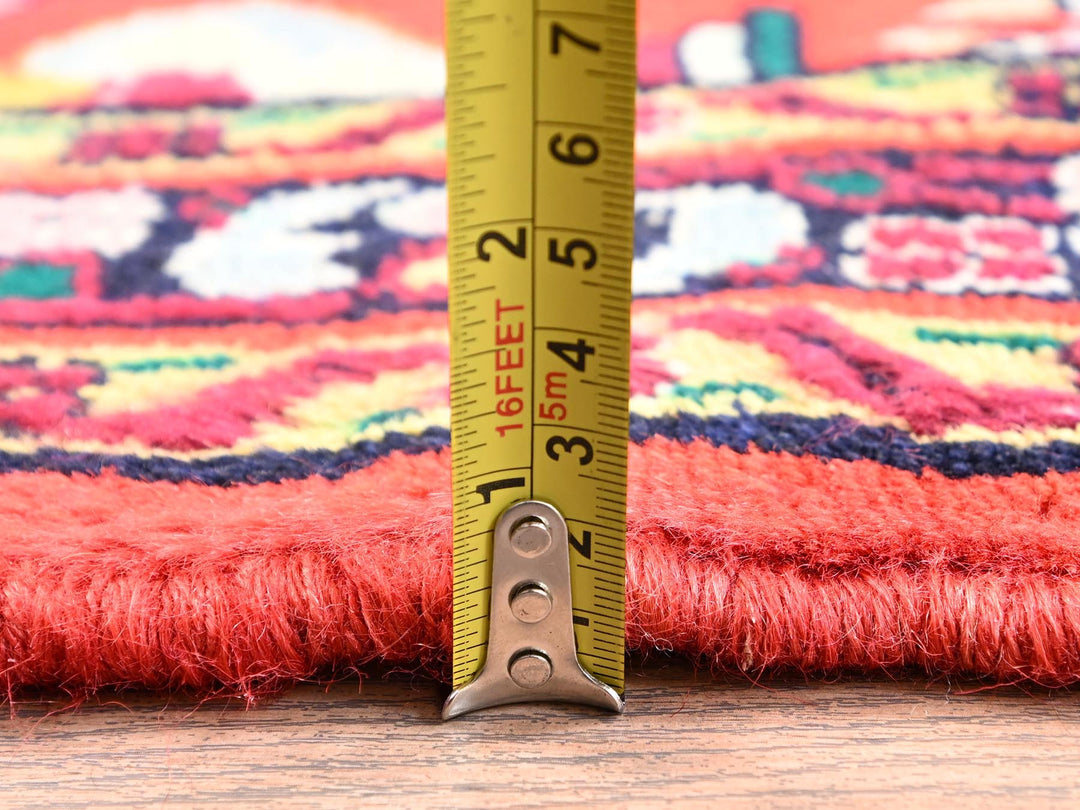 2'7" x 5'11" New Hand Knotted Red Wool Runner Oriental Rug - MOA1021874