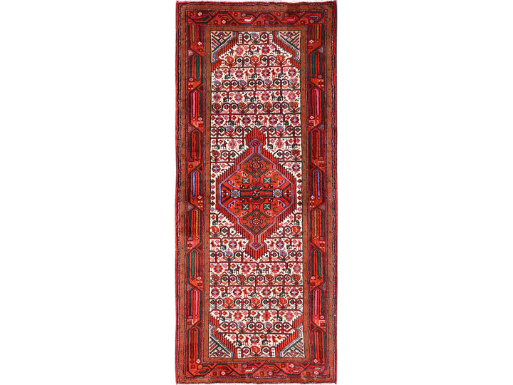 2'8" x 6'6" New Hand Knotted Ivory Wool Runner Oriental Rug - MOA1021875