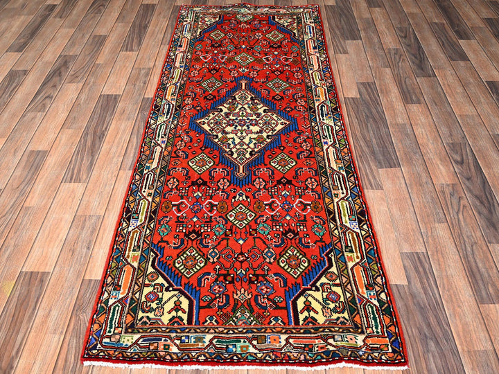 2'8" x 7'2" New Hand Knotted Red Wool Runner Oriental Rug - MOA1021876