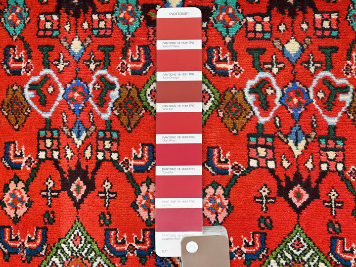 2'8" x 7'2" New Hand Knotted Red Wool Runner Oriental Rug - MOA1021876