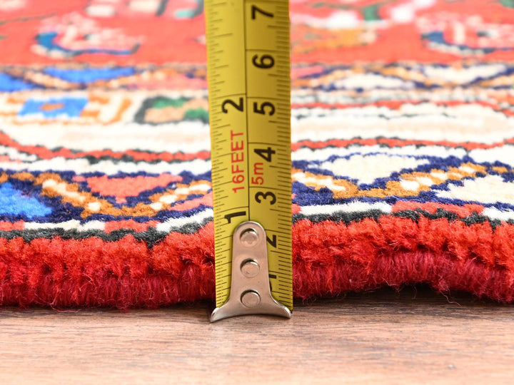 2'8" x 7'2" New Hand Knotted Red Wool Runner Oriental Rug - MOA1021876