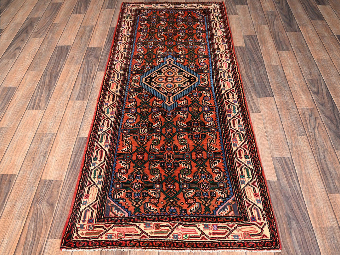 2'5" x 6'0" New Hand Knotted Orange Wool Runner Oriental Rug - MOA1021877