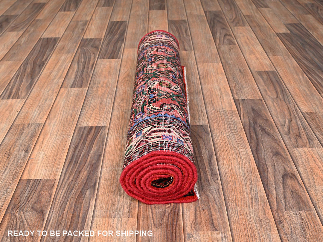 2'5" x 6'0" New Hand Knotted Orange Wool Runner Oriental Rug - MOA1021877