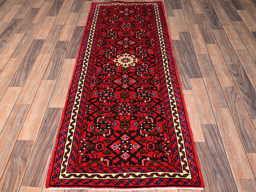 2'3" x 6'2" New Hand Knotted Red Wool Runner Oriental Rug - MOA1021878