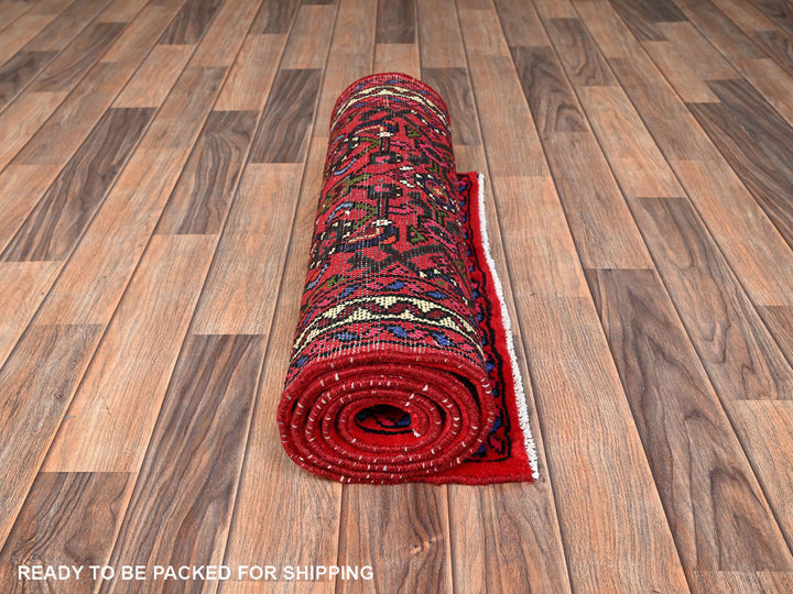 2'3" x 6'2" New Hand Knotted Red Wool Runner Oriental Rug - MOA1021878