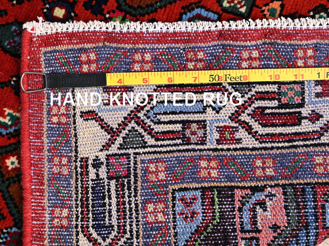 2'7" x 6'7" New Hand Knotted Red Wool Runner Oriental Rug - MOA1021879