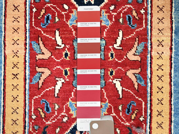 2'9" x 17'5" New Hand Knotted Orange Wool Runner Oriental Rug - MOA102187
