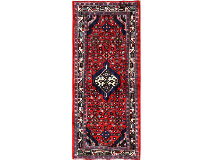 2'8" x 6'3" New Hand Knotted Red Wool Runner Oriental Rug - MOA1021880