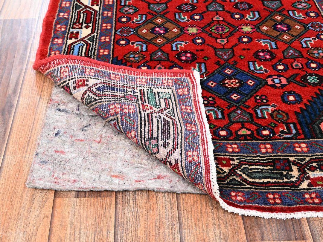 2'8" x 6'3" New Hand Knotted Red Wool Runner Oriental Rug - MOA1021880