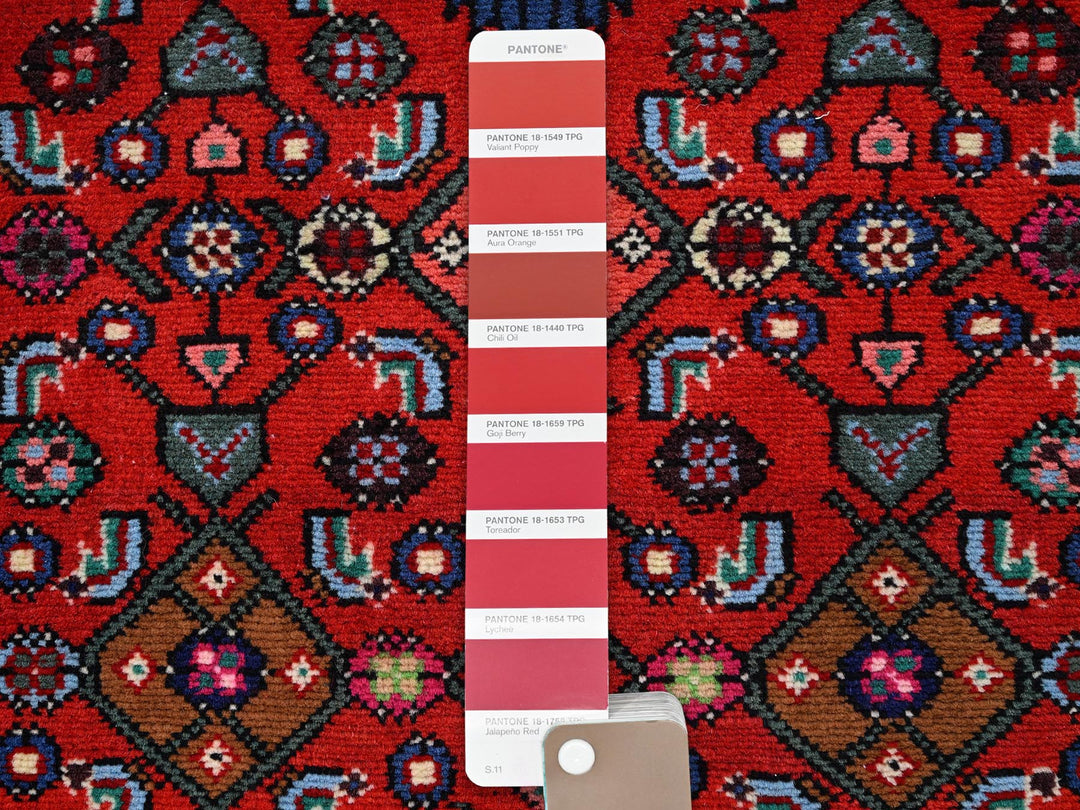 2'8" x 6'3" New Hand Knotted Red Wool Runner Oriental Rug - MOA1021880