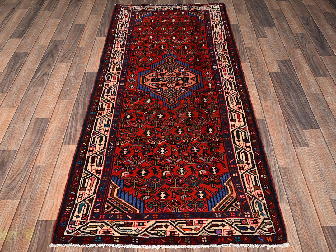 2'9" x 6'4" New Hand Knotted Red Wool Runner Oriental Rug - MOA1021881
