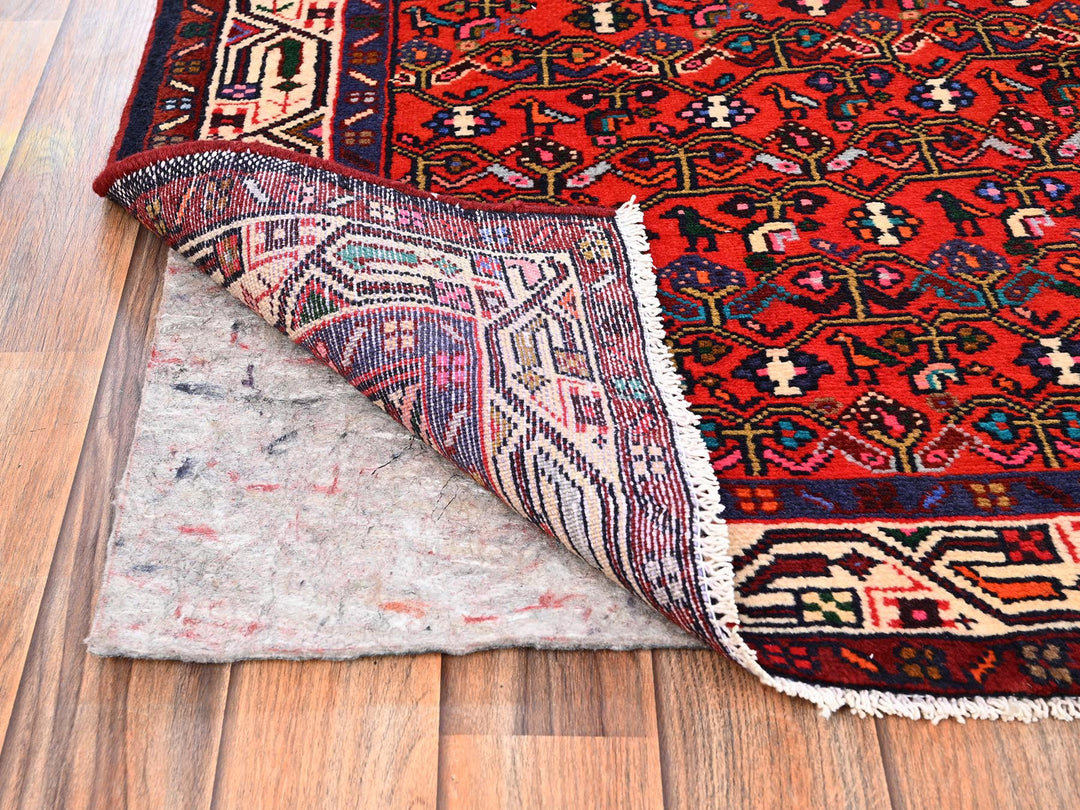 2'9" x 6'4" New Hand Knotted Red Wool Runner Oriental Rug - MOA1021881