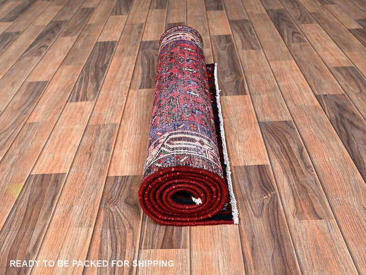 2'9" x 6'4" New Hand Knotted Red Wool Runner Oriental Rug - MOA1021881