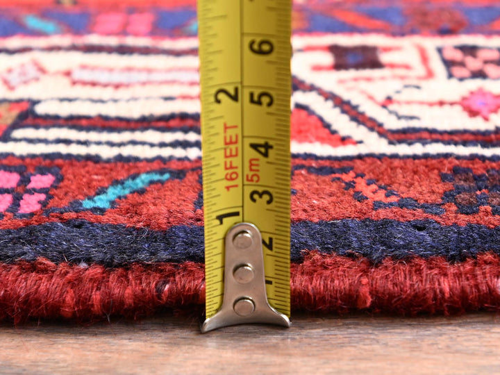 2'9" x 6'4" New Hand Knotted Red Wool Runner Oriental Rug - MOA1021881