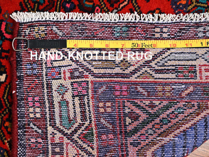 2'9" x 6'4" New Hand Knotted Red Wool Runner Oriental Rug - MOA1021881