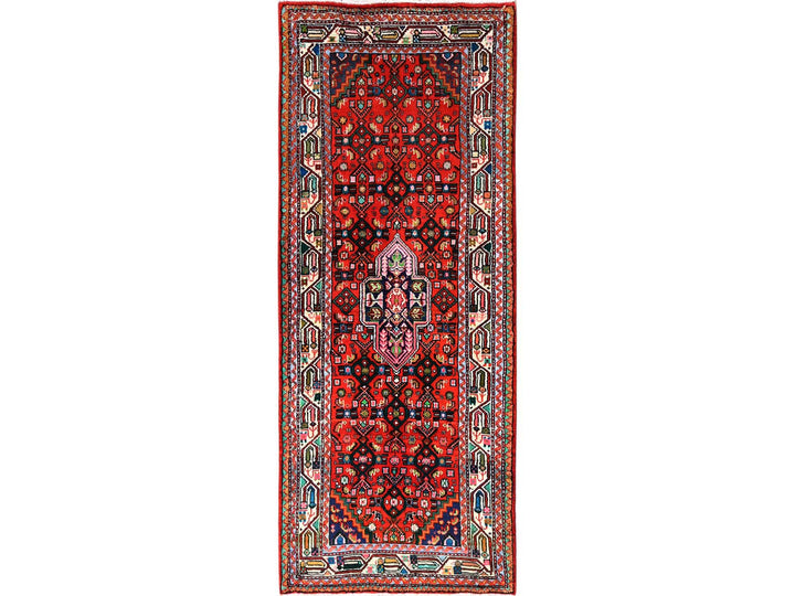2'6" x 6'7" New Hand Knotted Red Wool Runner Oriental Rug - MOA1021882