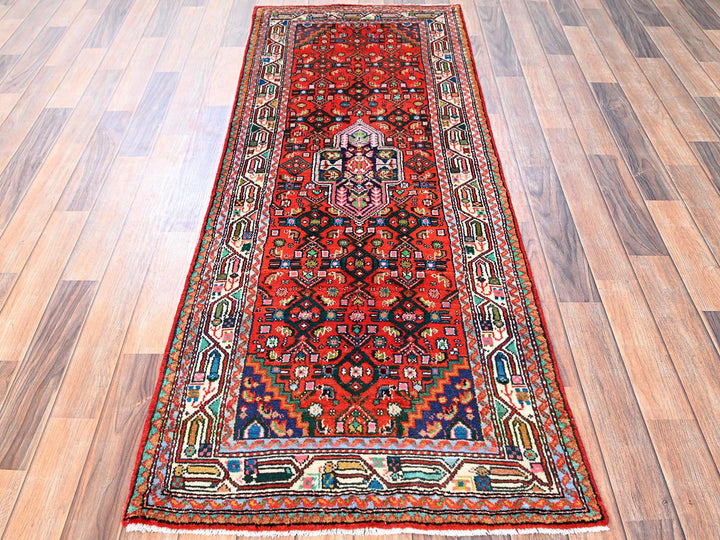 2'6" x 6'7" New Hand Knotted Red Wool Runner Oriental Rug - MOA1021882