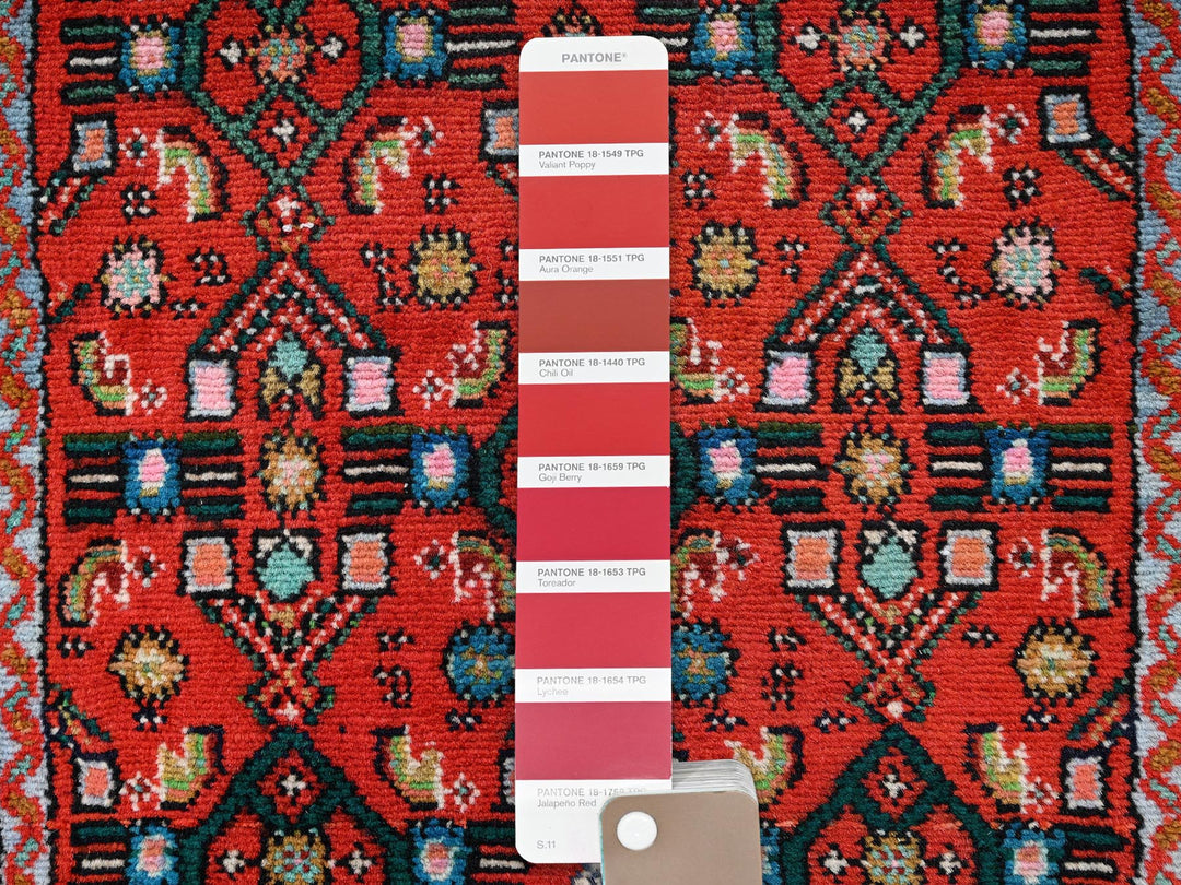 2'6" x 6'7" New Hand Knotted Red Wool Runner Oriental Rug - MOA1021882