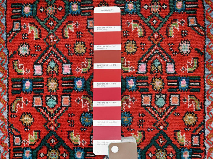 2'6" x 6'7" New Hand Knotted Red Wool Runner Oriental Rug - MOA1021882