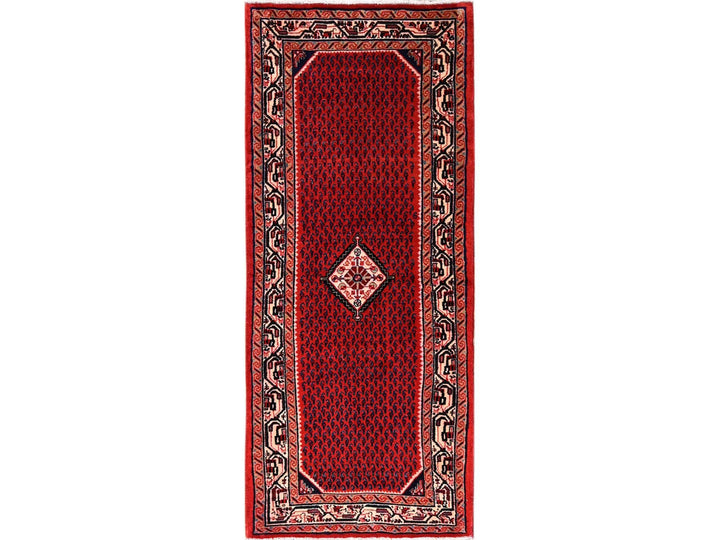 2'5" x 5'10" New Hand Knotted Red Wool Runner Oriental Rug - MOA1021883