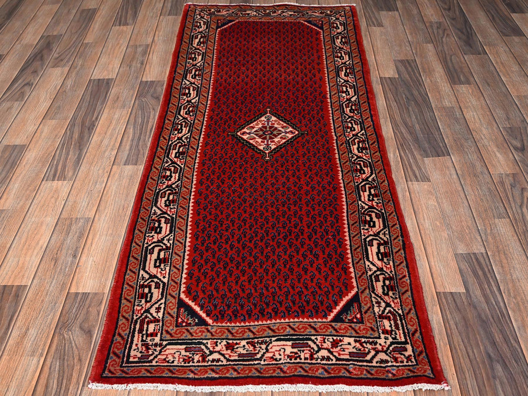 2'5" x 5'10" New Hand Knotted Red Wool Runner Oriental Rug - MOA1021883