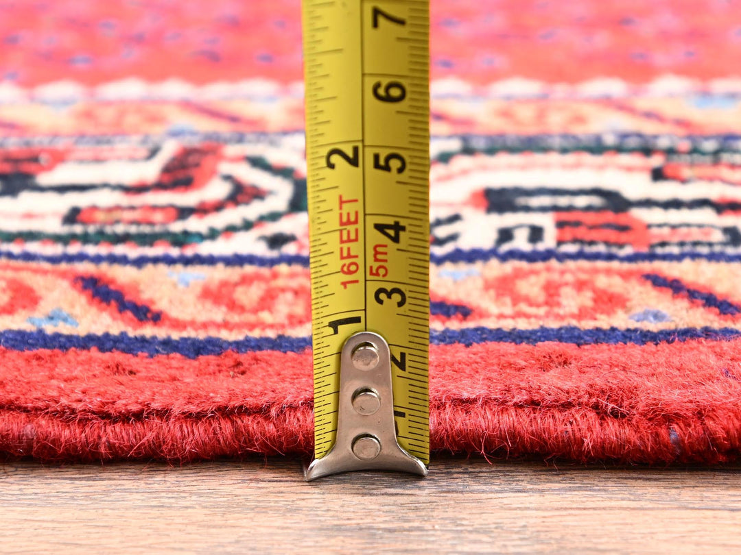 2'5" x 5'10" New Hand Knotted Red Wool Runner Oriental Rug - MOA1021883