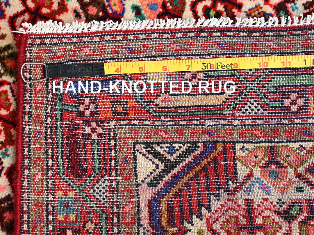 2'4" x 6'4" New Hand Knotted Ivory Wool Runner Oriental Rug - MOA1021884