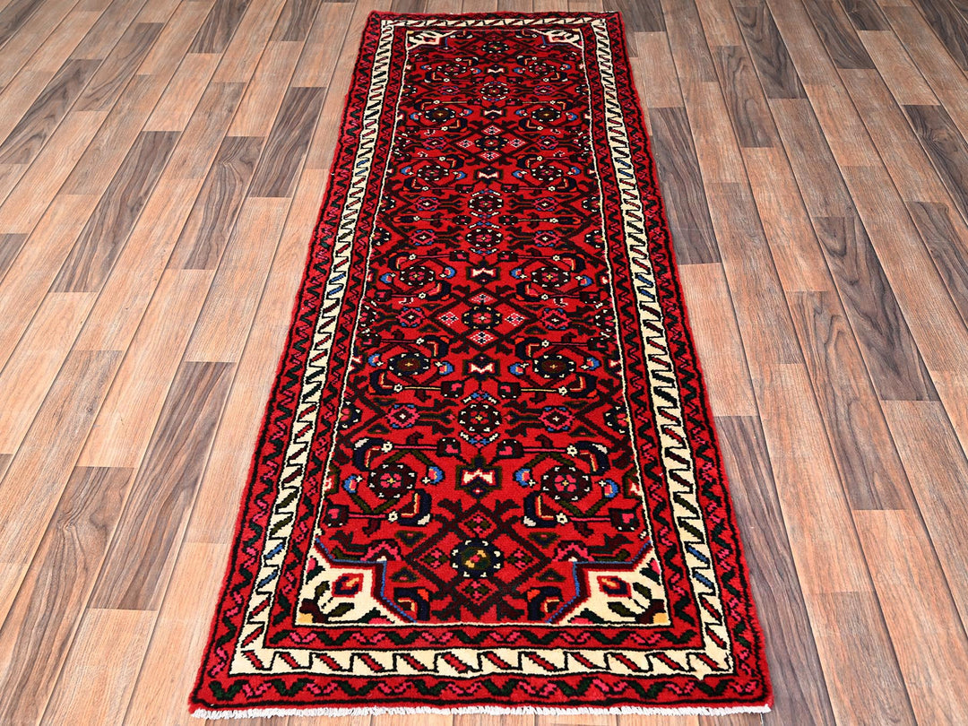 2'2" x 6'6" New Hand Knotted Red Wool Runner Oriental Rug - MOA1021886