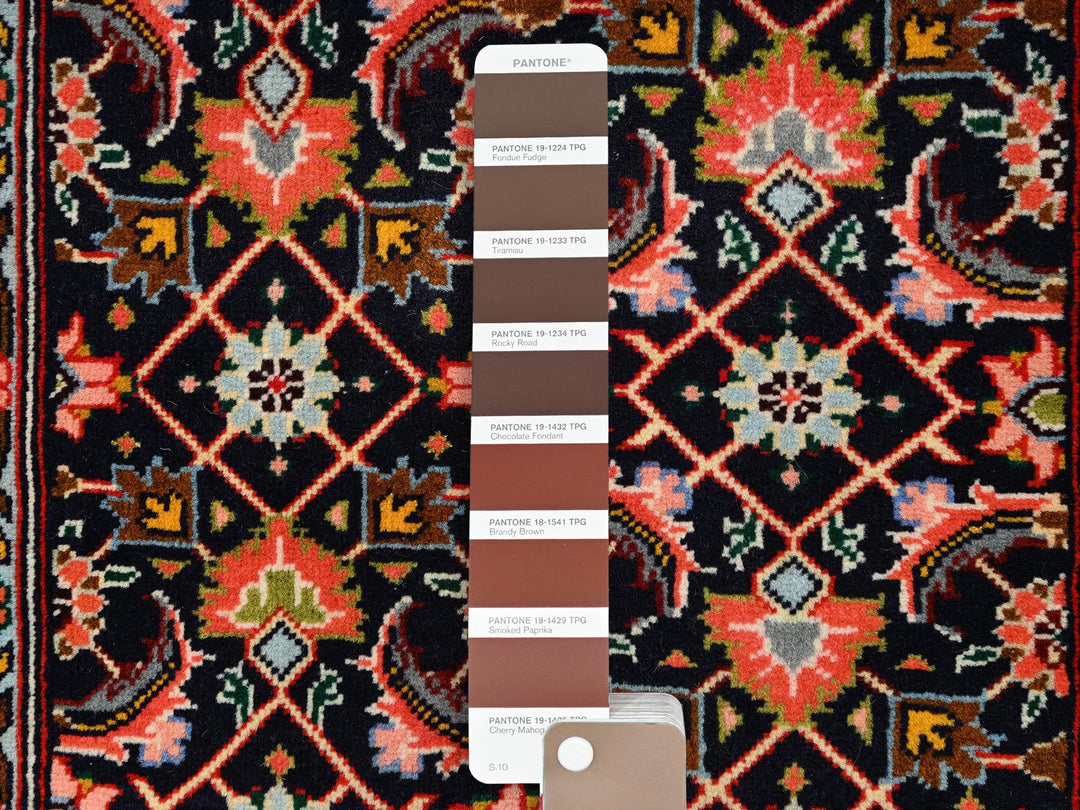 1'8" x 4'9" New Hand Knotted Blue Wool Runner Oriental Rug - MOA1021887