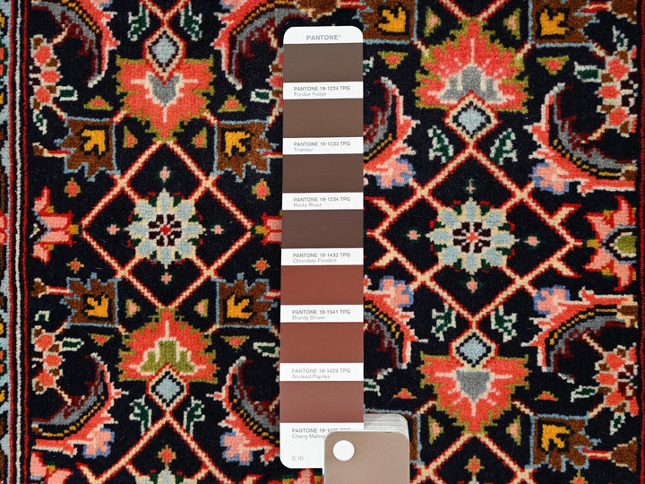 1'8" x 4'9" New Hand Knotted Blue Wool Runner Oriental Rug - MOA1021887