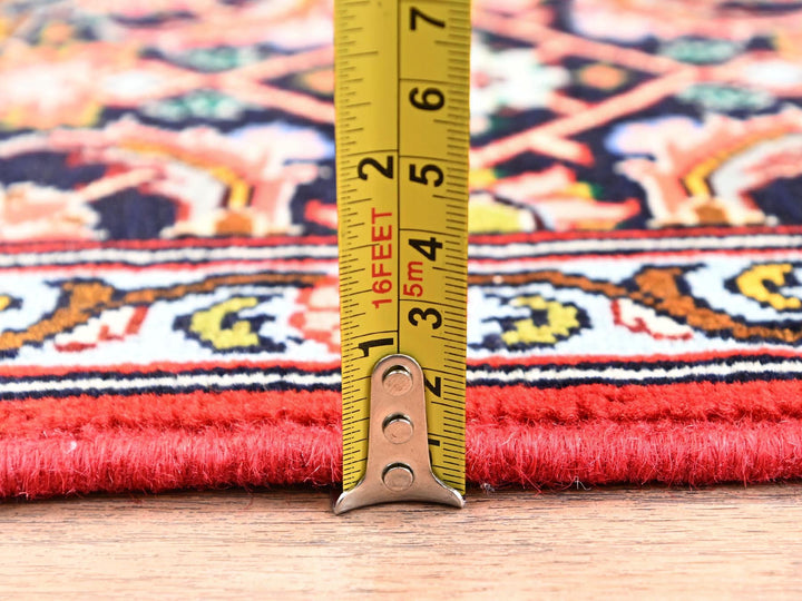 1'8" x 4'9" New Hand Knotted Blue Wool Runner Oriental Rug - MOA1021887