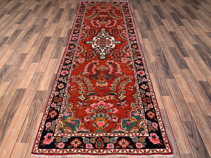 3'0" x 9'4" New Hand Knotted Red Wool Runner Oriental Rug - MOA1021888