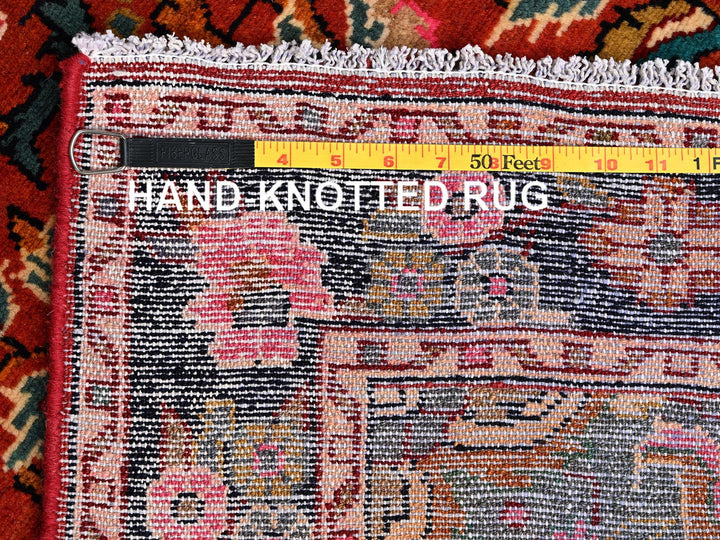 3'0" x 9'4" New Hand Knotted Red Wool Runner Oriental Rug - MOA1021888