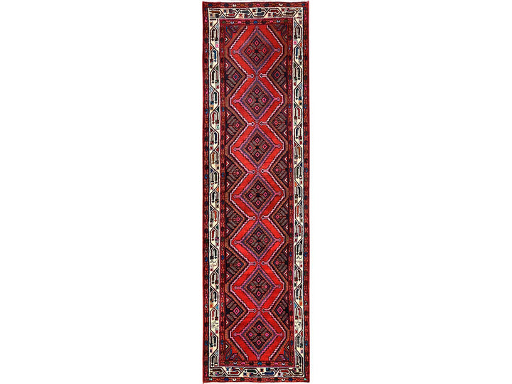 2'6" x 9'5" New Hand Knotted Red Wool Runner Oriental Rug - MOA1021889
