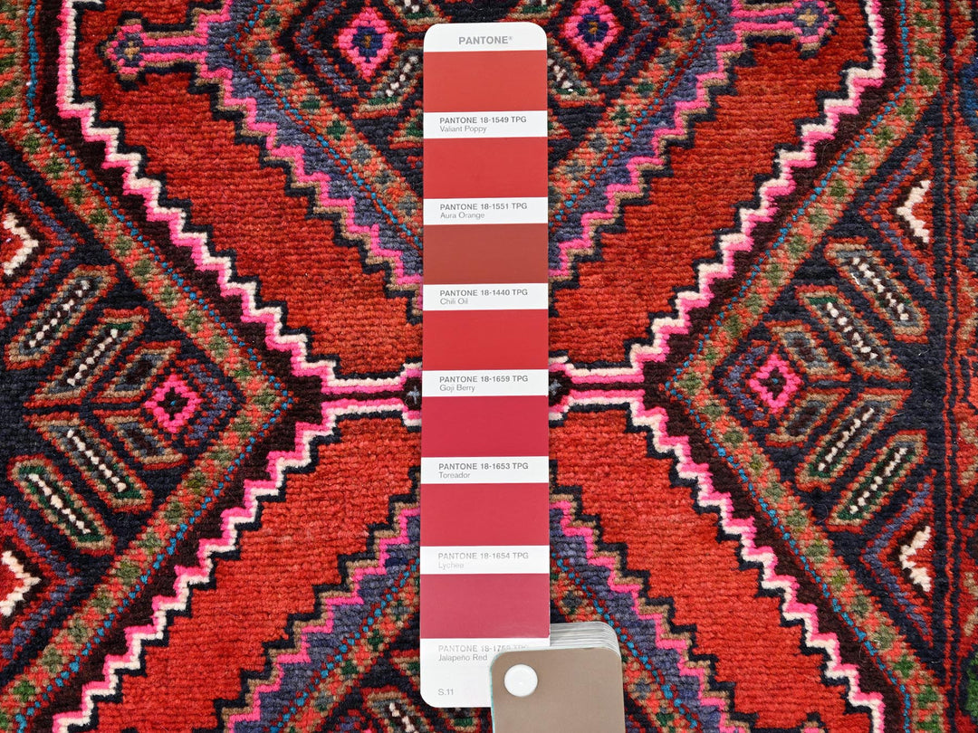 2'6" x 9'5" New Hand Knotted Red Wool Runner Oriental Rug - MOA1021889