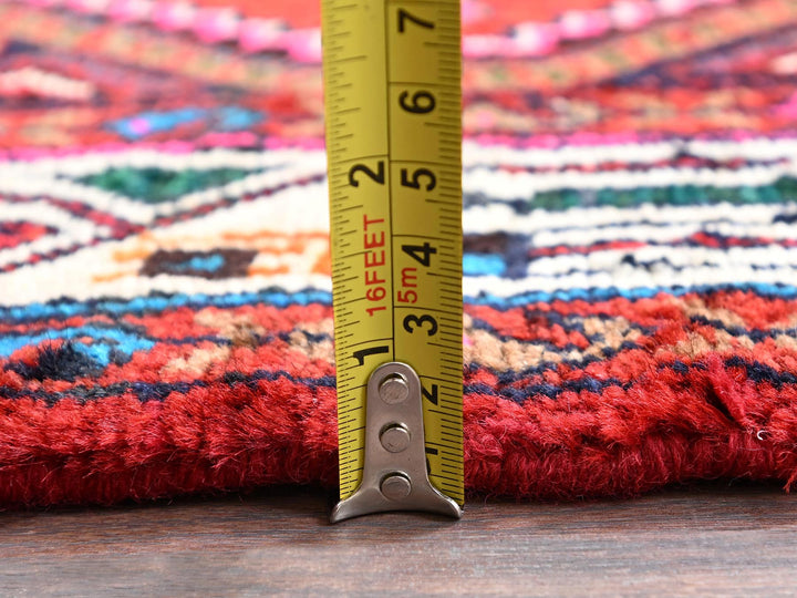 2'6" x 9'5" New Hand Knotted Red Wool Runner Oriental Rug - MOA1021889