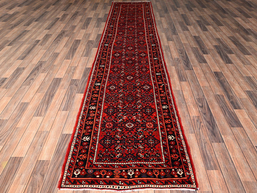 2'9" x 13'8" New Hand Knotted Red Wool Runner Oriental Rug - MOA1021890