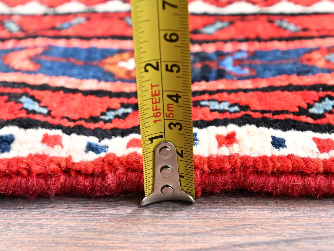 2'9" x 13'6" New Hand Knotted Red Wool Runner Oriental Rug - MOA1021891