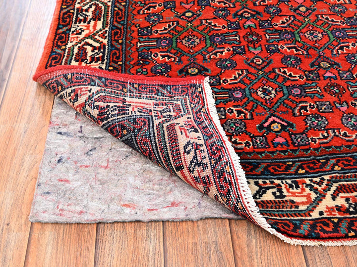 2'10" x 9'5" New Hand Knotted Red Wool Runner Oriental Rug - MOA1021892