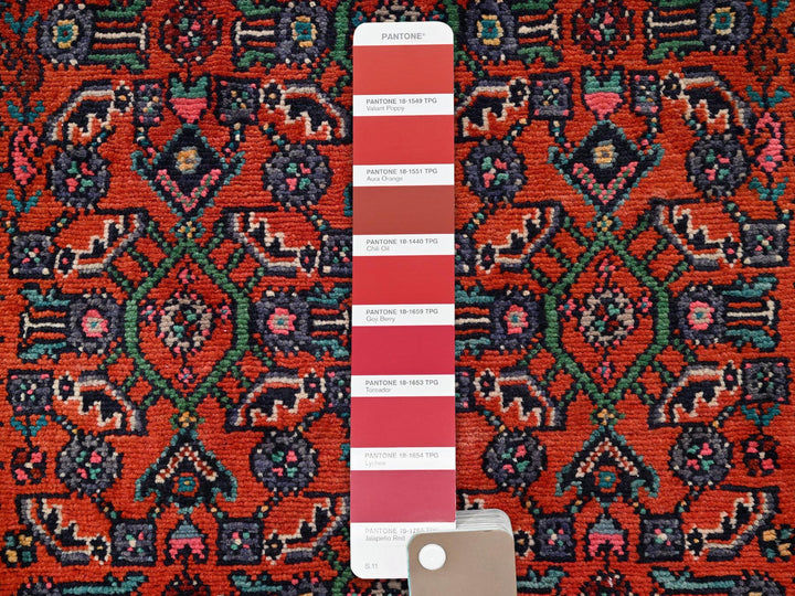 2'10" x 9'5" New Hand Knotted Red Wool Runner Oriental Rug - MOA1021892