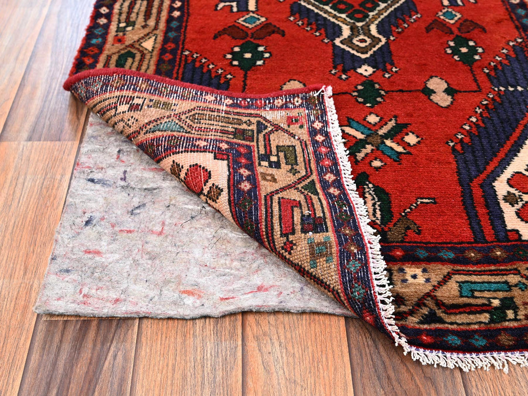 2'6" x 9'6" New Hand Knotted Red Wool Runner Oriental Rug - MOA1021893