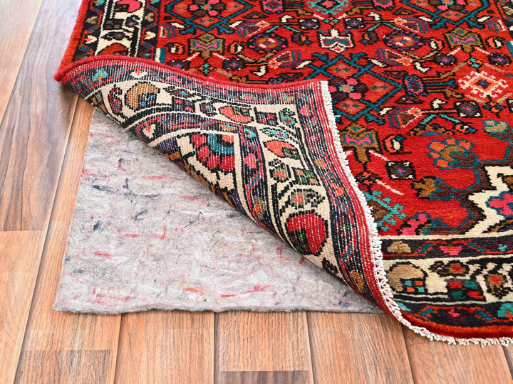 2'9" x 9'7" New Hand Knotted Red Wool Runner Oriental Rug - MOA1021895