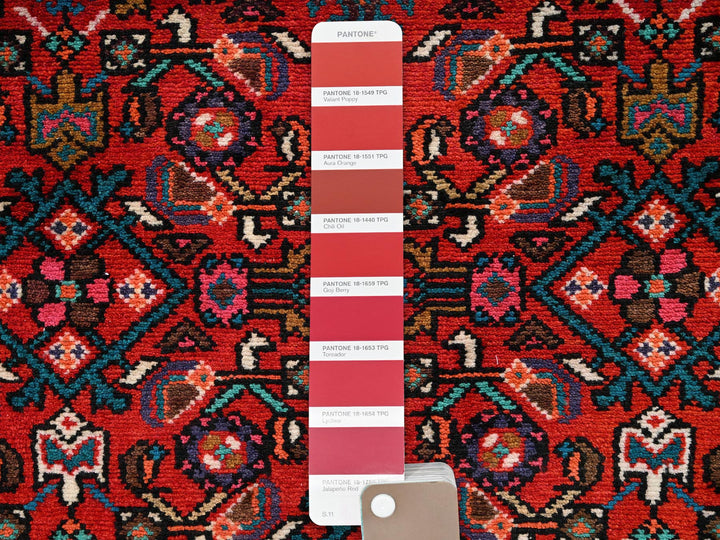 2'9" x 9'7" New Hand Knotted Red Wool Runner Oriental Rug - MOA1021895