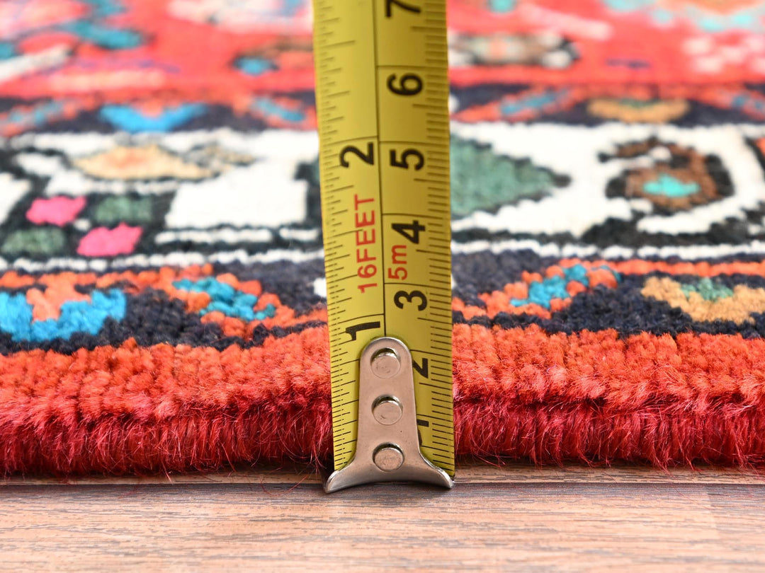 2'9" x 9'7" New Hand Knotted Red Wool Runner Oriental Rug - MOA1021895