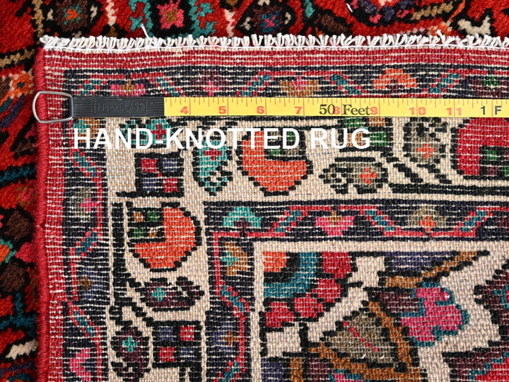 2'9" x 9'7" New Hand Knotted Red Wool Runner Oriental Rug - MOA1021895