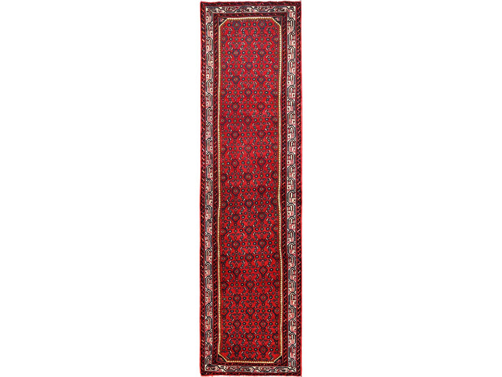 2'6" x 9'9" New Hand Knotted Red Wool Runner Oriental Rug - MOA1021896