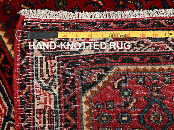 2'6" x 9'9" New Hand Knotted Red Wool Runner Oriental Rug - MOA1021896