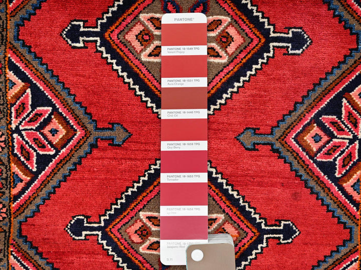 2'11" x 9'9" New Hand Knotted Red Wool Runner Oriental Rug - MOA1021897